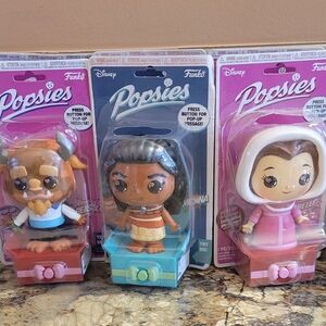 Funko Popsies Disney Characters in Blue, Pink, and White